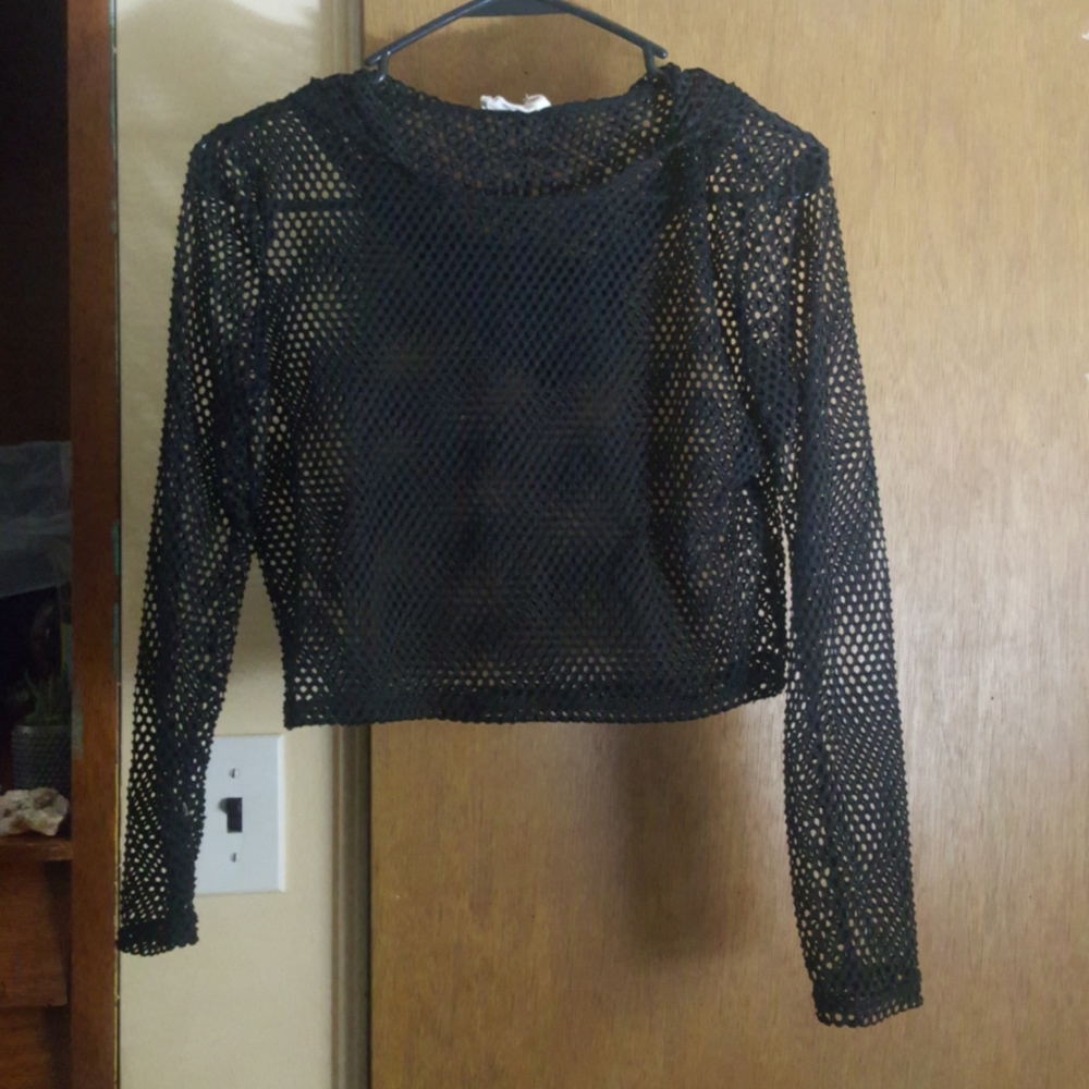 FINAL PRICE Long sleeve mesh crop top